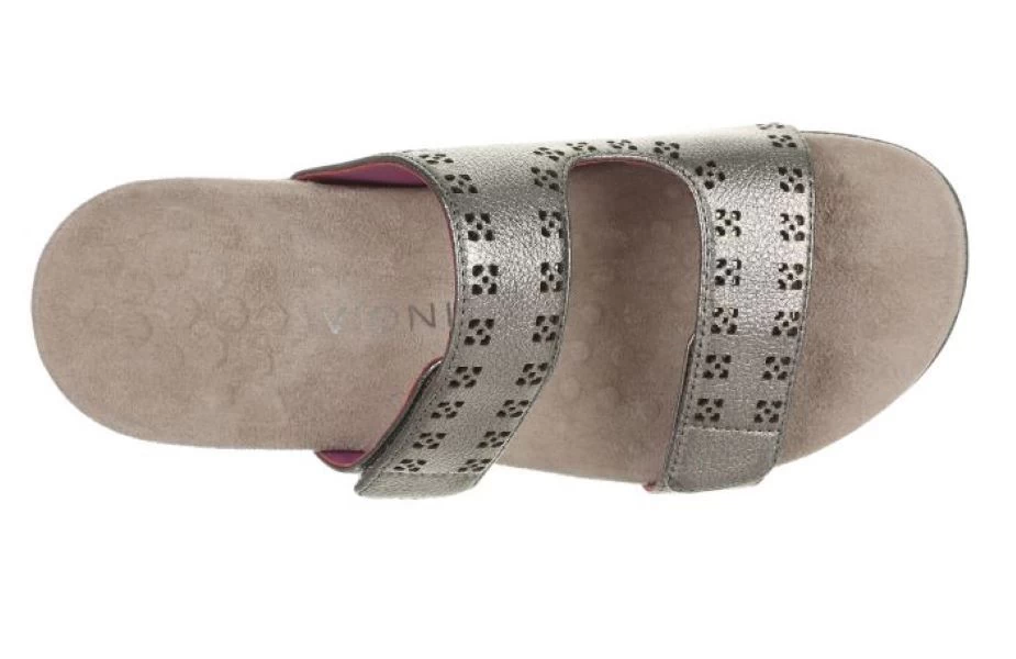Vionic Pewter Nakia Womens Slide Sandals NAKIA-PEWTER 5 Vionic Pewter Nakia Womens Slide Sandals NAKIA-PEWTER - Image 3