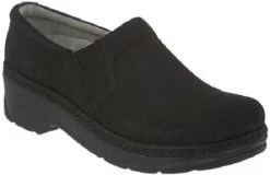 NAPLES Black Leather Lightweight WOW Comfort Klogs Womens Shoes