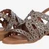 Eric Michael Taupe Padma Womens Woven Braided Leather Strap Sandals