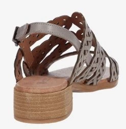 Eric Michael Taupe Padma Womens Woven Braided Leather Strap Sandals -Vogue Shoes padma taupe 2