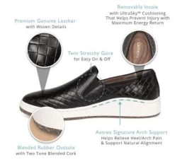 Aetrex Bronze Kenzie Slip-On Womens Comfort Shoes PC104 -Vogue Shoes pc104 1