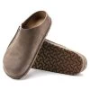 Birkenstock Gray Taupe Zermatt Premium Suede Leather Men's Clog R1021318 -Vogue Shoes r1021318 2 resized
