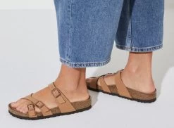 Birkenstock Pecan Franca Vegan Birkibuc Womens Sandals 1024992 -Vogue Shoes r1024992 2
