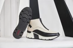 Rieker Beige Womens Short Front Zipper Boots N6352 -Vogue Shoes rieker n6352 60 223 11925