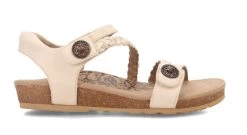 Aetrex Ivory Jillian Braided Quarter Strap Women's Sandals SC362 -Vogue Shoes sc362 1