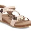 Aetrex Ivory Jillian Braided Quarter Strap Women's Sandals SC362
