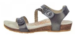 Aetrex Gunmetal Jillian Braided Quarter Strap Womens Sandals SC465 -Vogue Shoes sc465 2 1