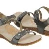 Aetrex Gunmetal Jillian Braided Quarter Strap Womens Sandals SC465 -Vogue Shoes sc465 1