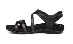Aetrex Black Jess Adjustable Quarter Strap Womens Sandals SE210 -Vogue Shoes se210 3
