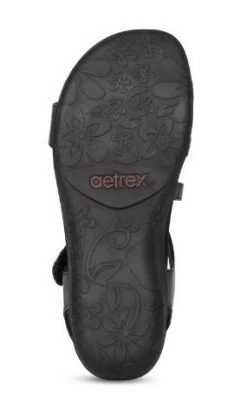 Aetrex Black Jess Adjustable Quarter Strap Womens Sandals SE210 -Vogue Shoes se210 4