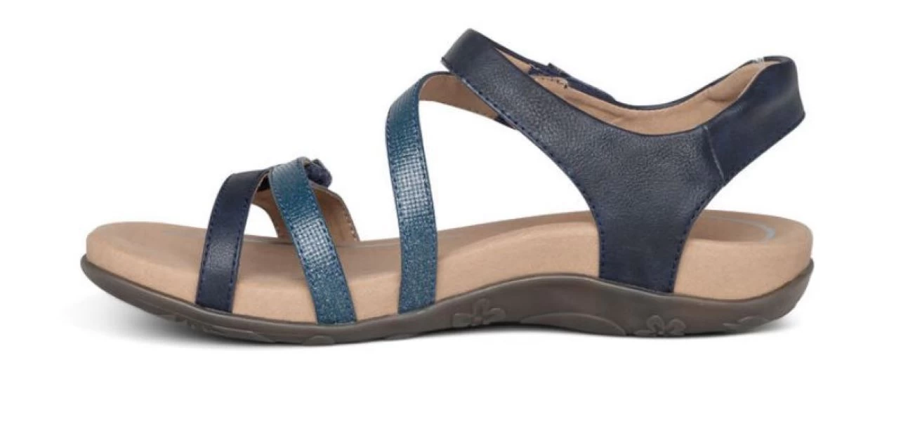 Aetrex Navy Jess Adjustable Quarter Strap Sandal SE215 5 Aetrex Navy Jess Adjustable Quarter Strap Sandal SE215 - Image 3