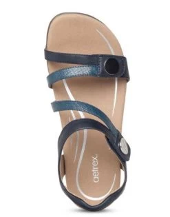 Aetrex Navy Jess Adjustable Quarter Strap Sandal SE215 13 Aetrex Navy Jess Adjustable Quarter Strap Sandal SE215 -Vogue Shoes se215 5 resized