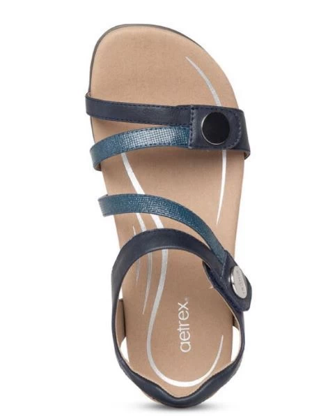 Aetrex Navy Jess Adjustable Quarter Strap Sandal SE215 7 Aetrex Navy Jess Adjustable Quarter Strap Sandal SE215 - Image 5