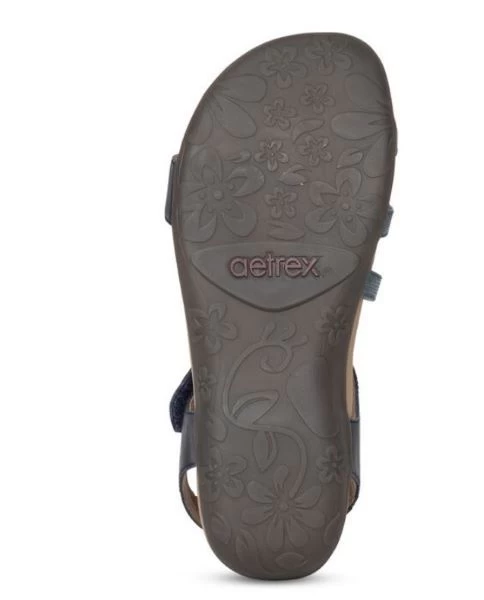 Aetrex Navy Jess Adjustable Quarter Strap Sandal SE215 8 Aetrex Navy Jess Adjustable Quarter Strap Sandal SE215 - Image 6