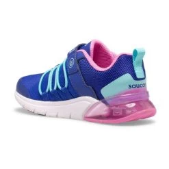 Saucony Navy And Pink Multi Big Kids Flash Glow 2.0 Sneakers SK165064 -Vogue Shoes sk165064 2 resized