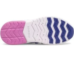 Saucony Navy/Pink Flash Glow 2.0 Girl's Wide Width Sneakers SK165064W -Vogue Shoes sk165064w 4 resized