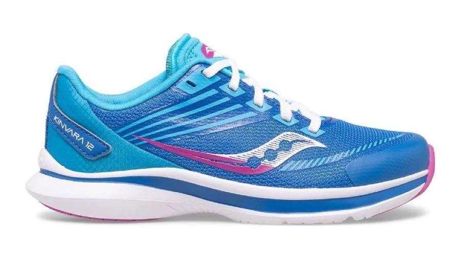Saucony Blue And Pink Big Kids Girls Kinvara 12 Sneaker SK165077 3 Saucony Blue And Pink Big Kids Girls Kinvara 12 Sneaker SK165077
