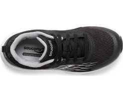 Saucony Black/White Big Kids Wind Lace Sneakers SK261815 -Vogue Shoes sk261815 080718 ss19 05