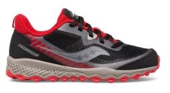 Saucony Black/Red Big Kid's Peregrine 11 Shield Sneaker SK265106 -Vogue Shoes sk265106