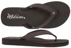 SKB16-001 SKINNY BOUNCE Black Cushion Flip-Flop Cobian Womens Sandals