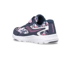 Saucony Navy And Pink With Camo Little Kid's Ride 10 Jr. Running Sneakers SL165085 -Vogue Shoes sl165085 3 resized