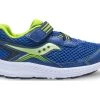 Saucony Blue/Navy Little Kids Ride 10 Junior Sneakers SL259648 -Vogue Shoes sl259648 ride10jr bluenavy f18 3