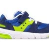 Saucony Blue With Green Little Kid's Jazz Lite 2.0 Sneaker SL265027 -Vogue Shoes sl265027 1 resave