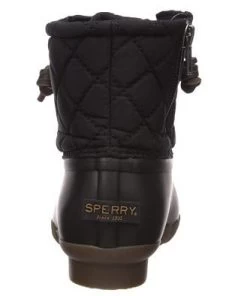 Sperry Black Matte Children Salwater Water Resistant Boots STK161233 -Vogue Shoes stk161233 2