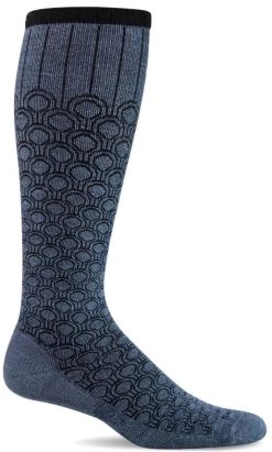 SockWell Denim Women's Deco Dot - Moderate Graduated Compression Socks SW128W