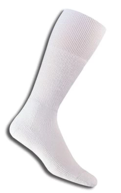 Thorlo TWD Size L Unisex Over-Calf Western Thor-Lo Dress Boot Socks -Vogue Shoes twd wht