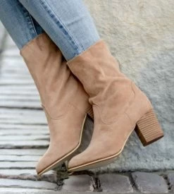 Corkys Sand Wicked Womens Mid Calf Boots -Vogue Shoes wicked dand