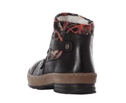 Rieker Black Confetti Womens Collar Ankle Boots Z6759-00 -Vogue Shoes z7659 00 4 1