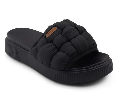 Blowfish Black Puffy Nylon Darcy Womens Slide On Shoes ZS-1493 3 Blowfish Black Puffy Nylon Darcy Womens Slide On Shoes ZS-1493